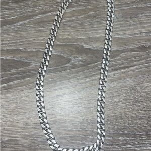 Miami Cuban Link Chain Solid 925 Silver W. Rose Yellow Gold Plating